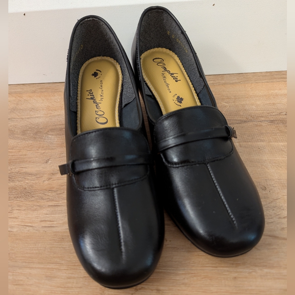 Vintage Oomphies By Kaufman Leather Heels - Picture 2 of 12